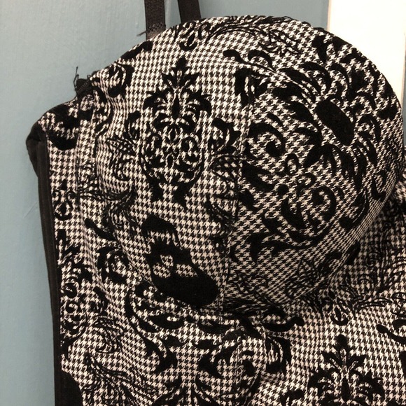 Spirit Sexy Size L Damask Skulls Flocked Bustier corset pinup Boudoir‎ Black - Picture 4 of 7